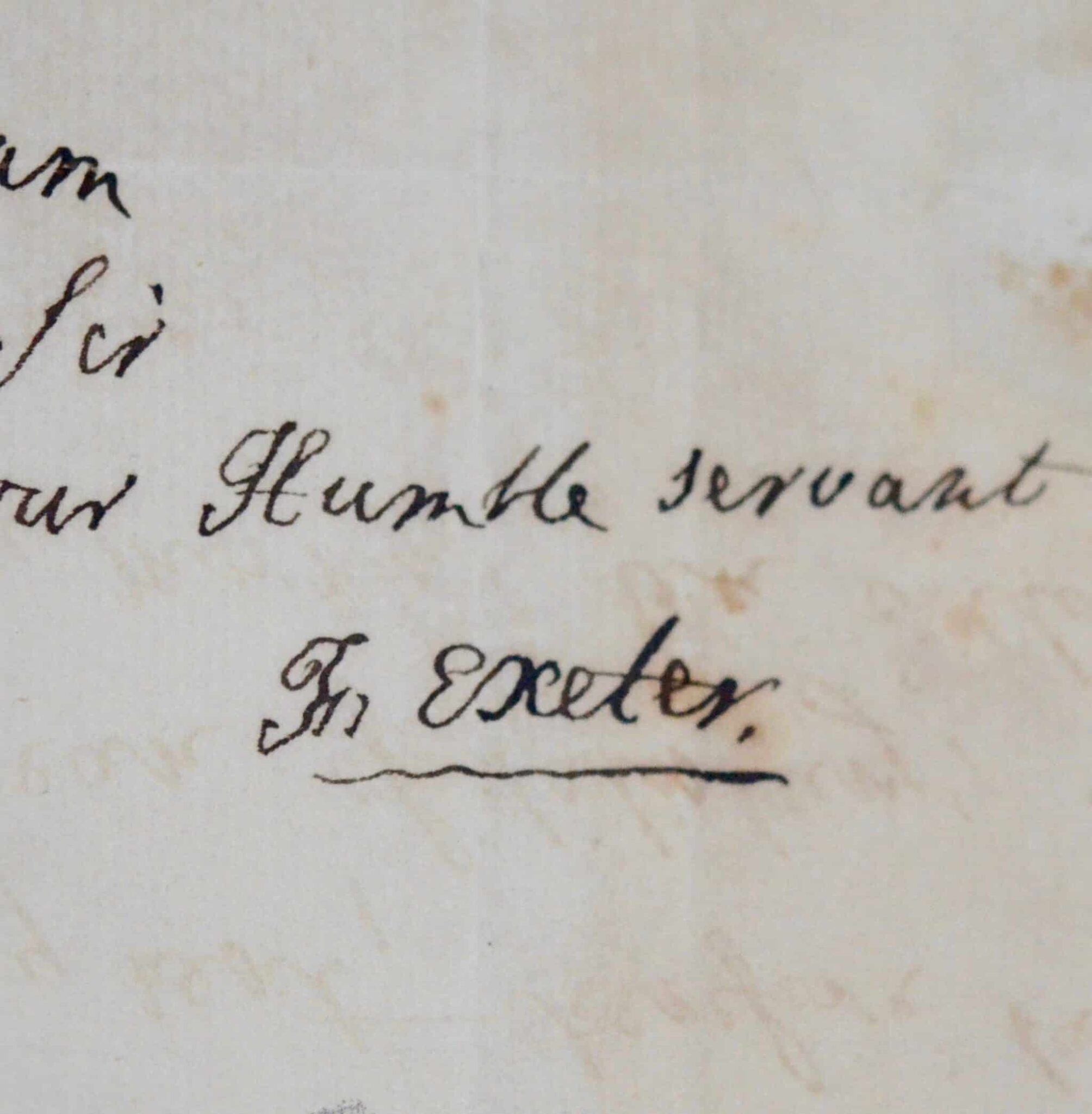 Lettre de l’évêque d’Exeter et doyen de Windsor, Frederic Keppel