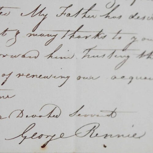L'ingénieur anglais George Rennie supplée à l'absence de son père John Rennie