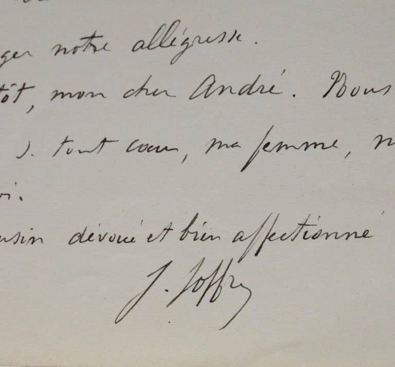 Le maréchal Joffre commente la chute du ministère Herriot