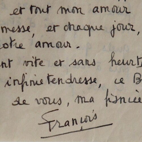 Très belle lettre d'amour de François Mitterrand à Catherine Langeais