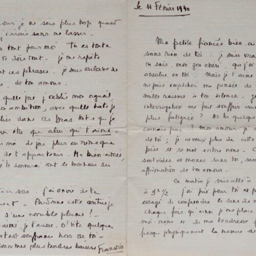 Superbe lettre d'amour de Mitterrand "Tu es tout pour moi. Tu es toute ma vie. Je te dois tout"