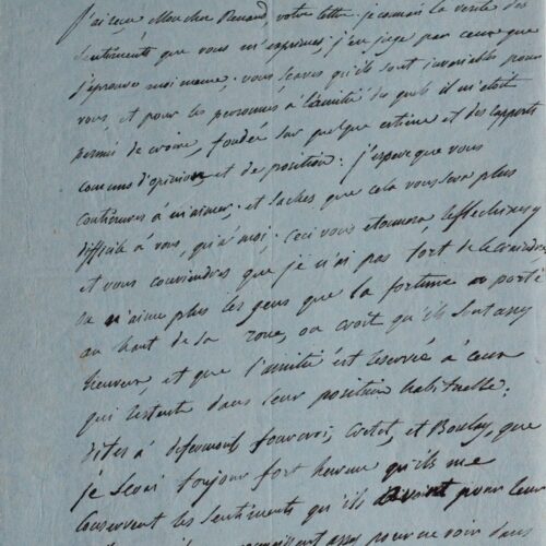 Belle lettre d'amitié de Joseph Bonaparte à Regnaud de Saint-Jean-d’Angély – vue 2