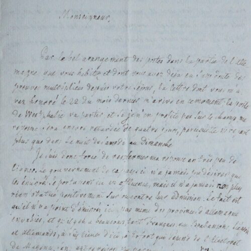 Le baron Grimm cherche un exil allemand à l'archevêque de Bordeaux – vue 2