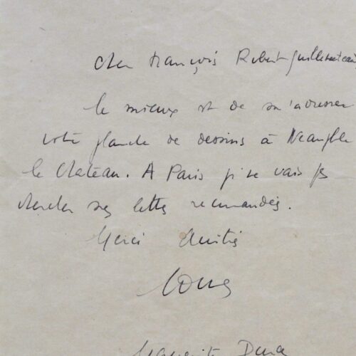 Marguerite Duras ne va pas chercher ses recommandés – vue 2