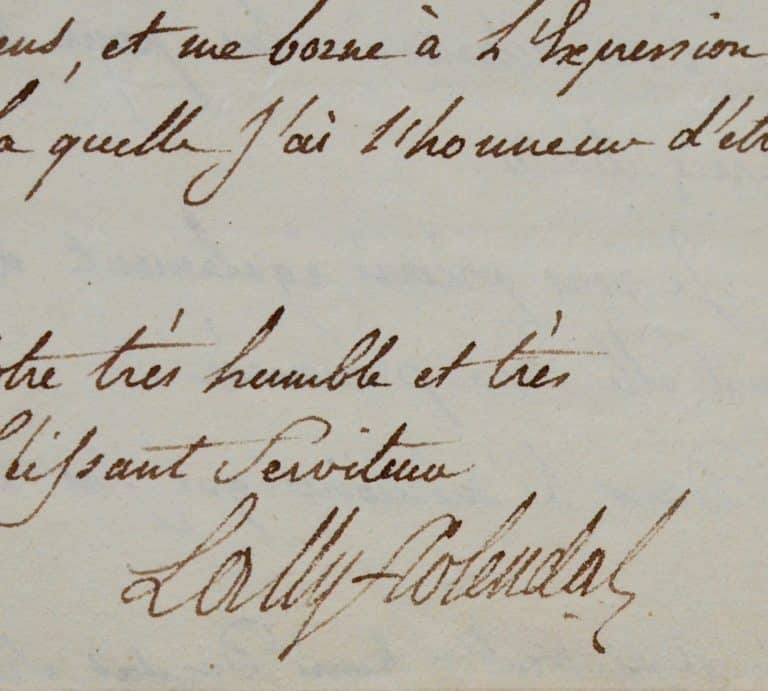 1792 : Gérard de Lally-Tolendal sollicite la nationalité anglaise et veut garder ses titres