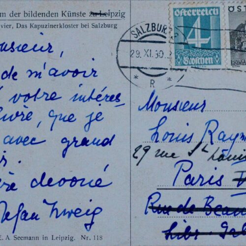 Stefan Zweig promet de lire le dernier ouvrage de Louis-Raymond Lefèvre – vue 2