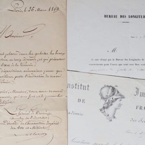Elie de Beaumont, Yvon-Villarceau et Morin reçoivent le Guide du Verrier de G. Bontemps