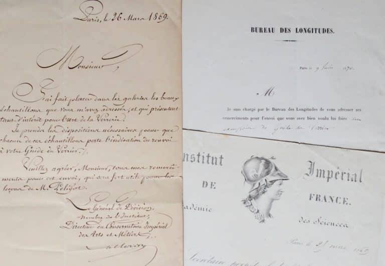 Elie de Beaumont, Yvon-Villarceau et Morin reçoivent le Guide du Verrier de G. Bontemps