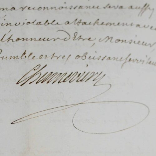 Ensemble de deux lettres de François de Chennevières