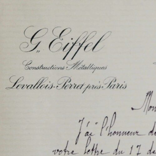 Gustave Eiffel, grateful for Mouchez's support in the construction of the Eiffel Tower