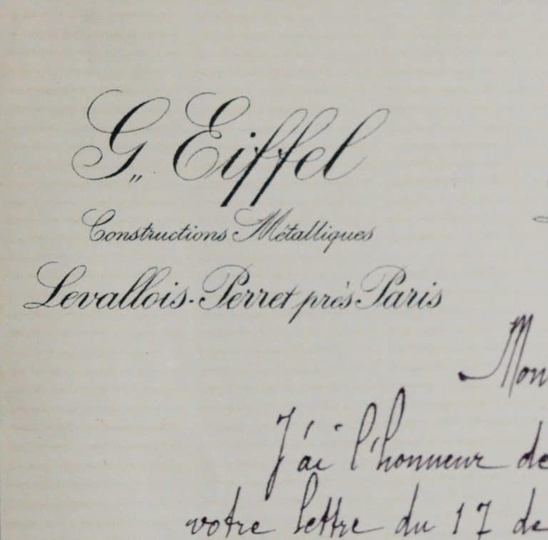 Gustave Eiffel, reconnaissant du soutien de Mouchez, pour la construction de la Tour Eiffel