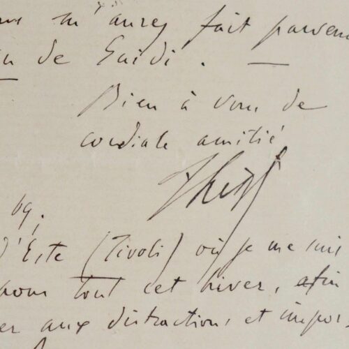 Una hermosa carta de Franz Liszt dedicada a la música