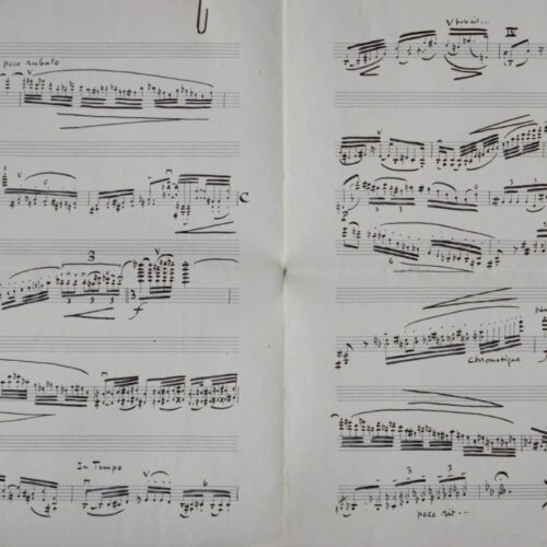 Beau manuscrit musical autographe d'Arthur Honegger