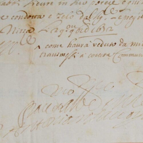 Lettre de 1672 de Dom Antoine de Savoie, abbé d'Hautecombe et gouverneur de Nice