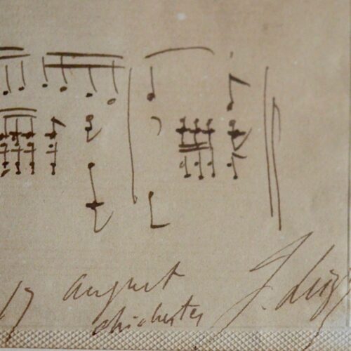 Manuscrito musical poco común extraído de una marcha húngara de Franz Liszt