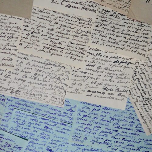 Belle correspondance artistique de 7 lettres de Louise Hervieu