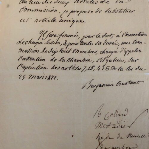 Amendement de Benjamin Constant relatif à la censure de la presse – vue 2