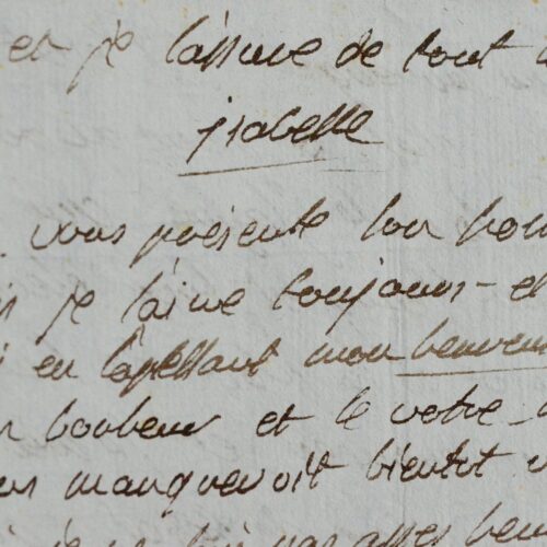 Magnifique lettre désespérée d'Isabelle de Montolieu à Adrien de Lezay-Marnésia