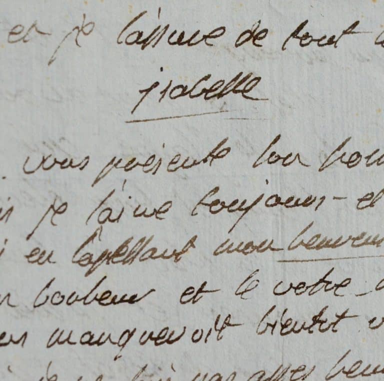 Magnifique lettre désespérée d&rsquo;Isabelle de Montolieu à Adrien de Lezay-Marnésia