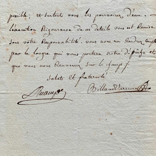 Lettre de Billaud-Varenne et Ruamps, au sujet de la descente projetée à Jersey
