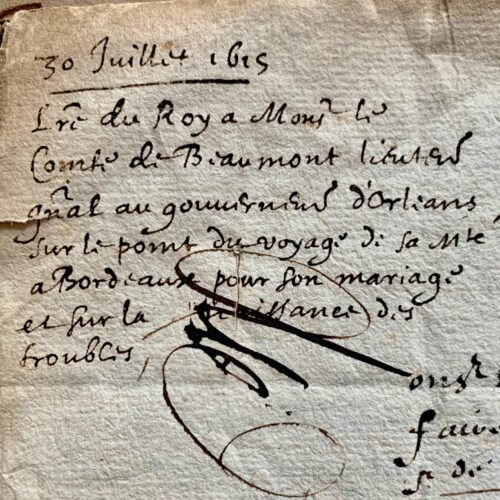 Importantes instructions de Louis XIII pour son mariage avec Anne d'Autriche – vue 2