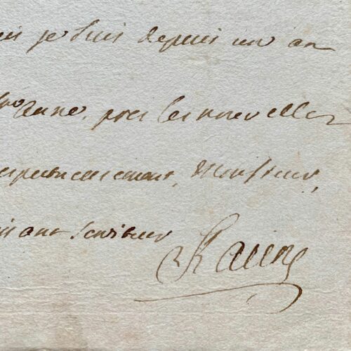Louis Racine reçoit des vers de Gerhardus Nicolaus Heerkens