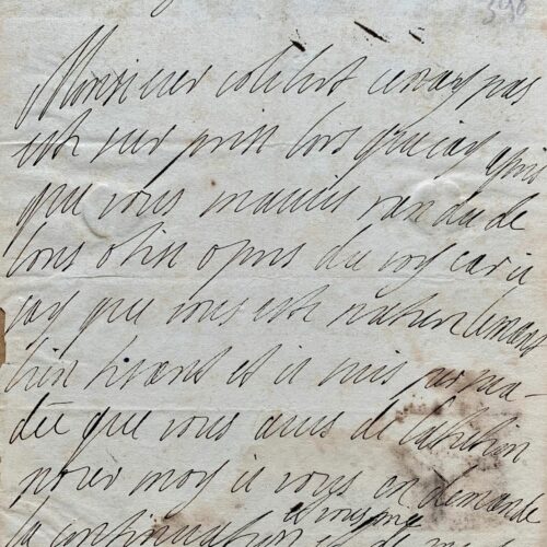 Lettre de la Grande Mademoiselle à Colbert après son intervention auprès de Louis XIV – vue 2