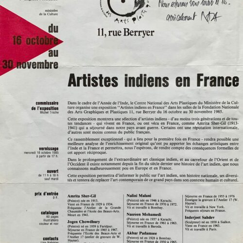 Sayed Haider Raza annonce son exposition à Paris – vue 2