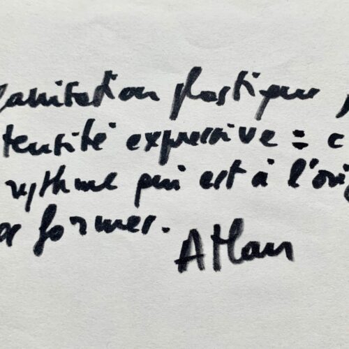 Pour Jean-Michel Atlan, "le rythme est à l'origine des formes"