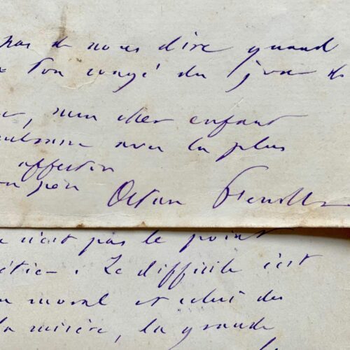 Belle correspondance d'Octave Feuillet adressée à son fils
