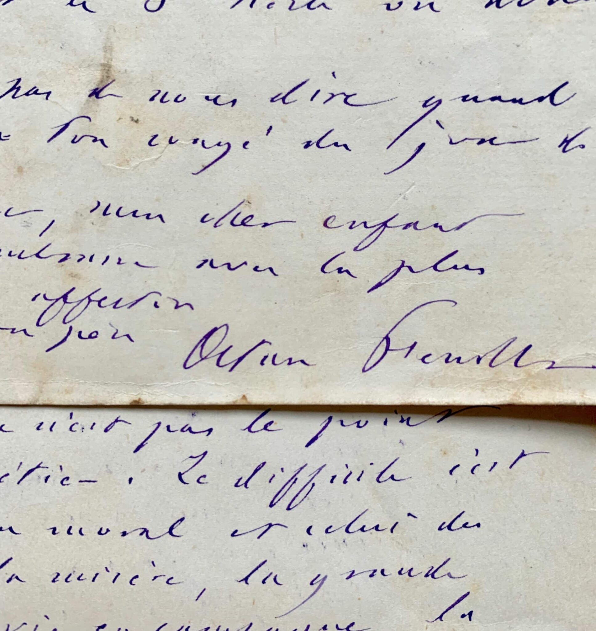 Belle correspondance d’Octave Feuillet adressée à son fils