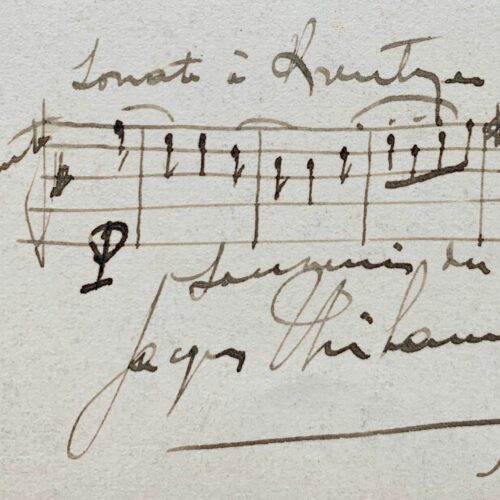 Quelques mesures de la Sonate à Kreutzer par Jacques Thibaud