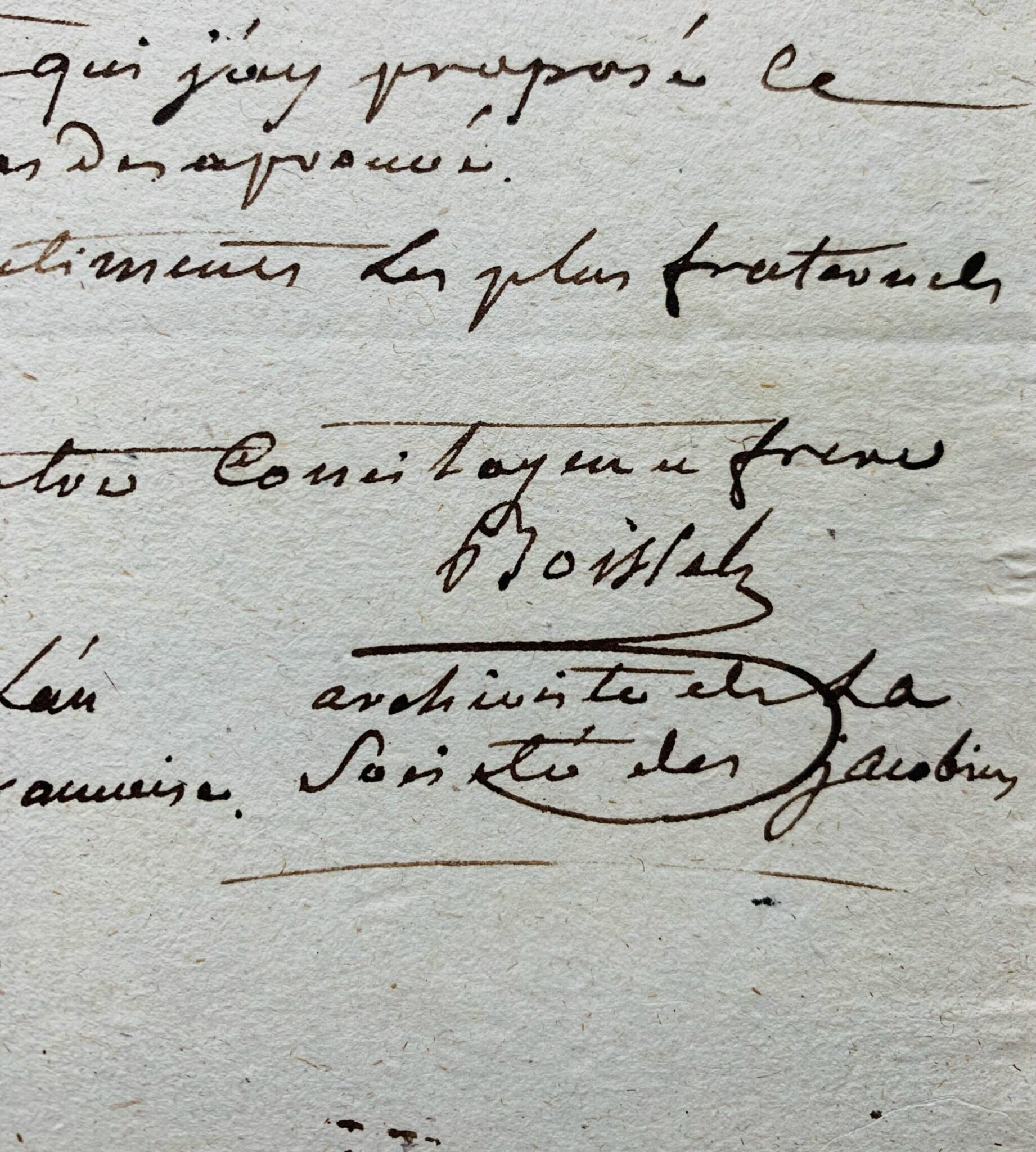 François Boissel, du Club des Jacobins, propose de changer l’inscription de l’Arsenal