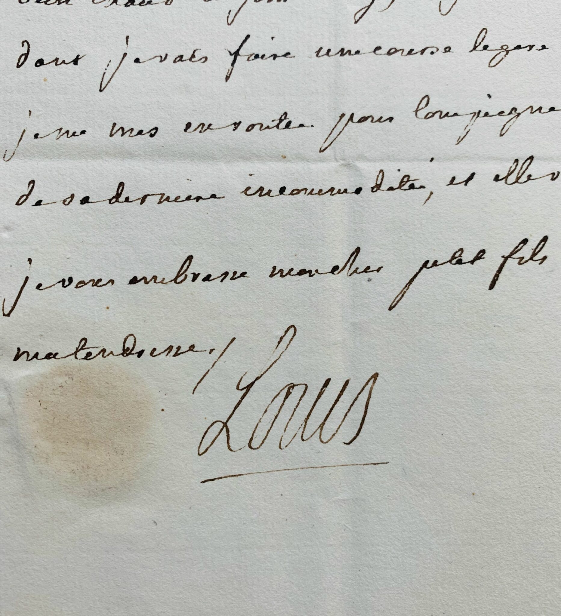 Louis XV donne des nouvelles de la santé de la reine Marie Leszczynska
