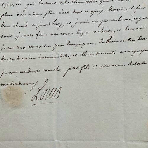 Louis XV donne des nouvelles de la santé de la reine Marie Leszczynska – vue 2