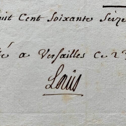 Le jeune Louis XV signe un paiement pour la nourriture des prisonniers de la Bastille – vue 2