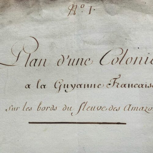 Rare 18th-century manuscript of a proposed colony in Guyana