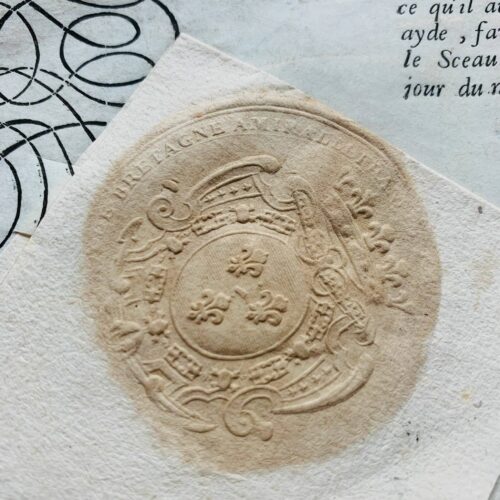 Authorization to outfit a ship for "trading" in Saint-Domingue, in 1741