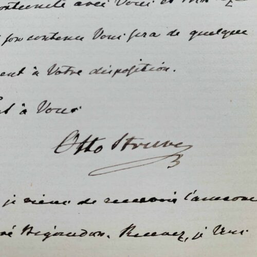 Belle correspondance de 5 lettres de l'astronome russe Otto Wilhelm von Struve
