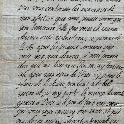 Superbe lettre autographe de Louis XIII à sa soeur – vue 2