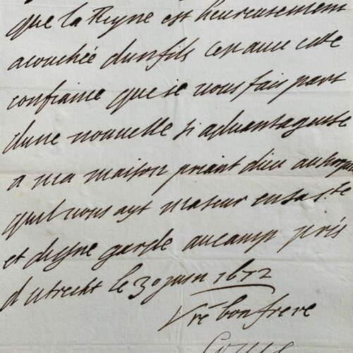 Depuis le camp d'Utrecht, Louis XIV apprend la naissance de son fils Louis-François – vue 2
