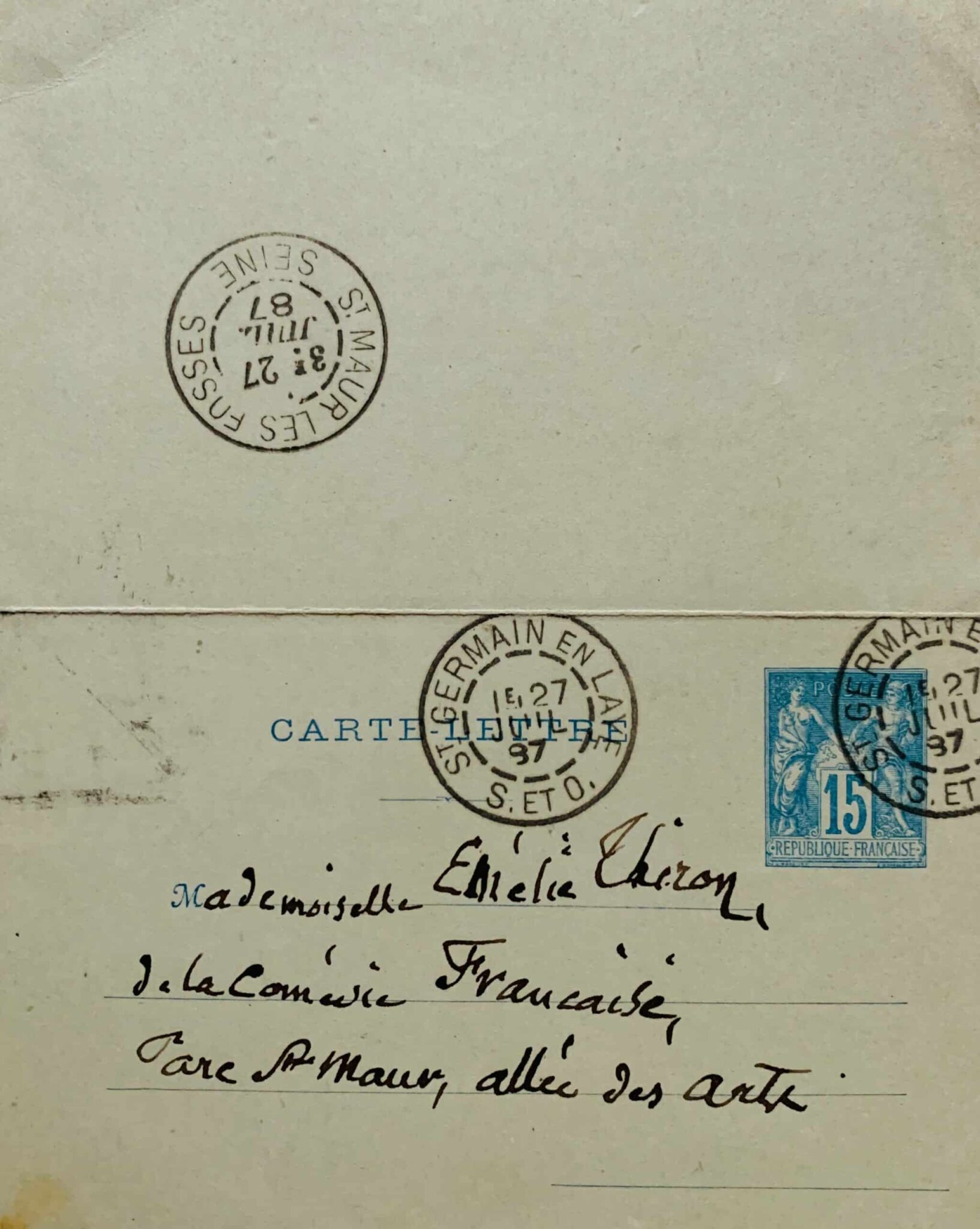 L'une des dernières lettres du peintre François Bonvin – vue 3 L'une des dernières lettres du peintre François Bonvin – vue 3