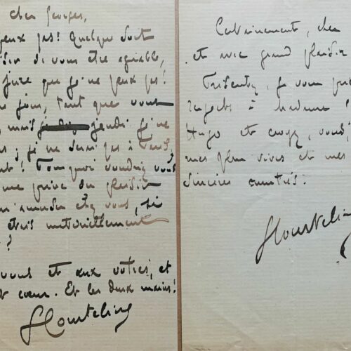 Deux lettres de Courteline à Georges Victor-Hugo – vue 2