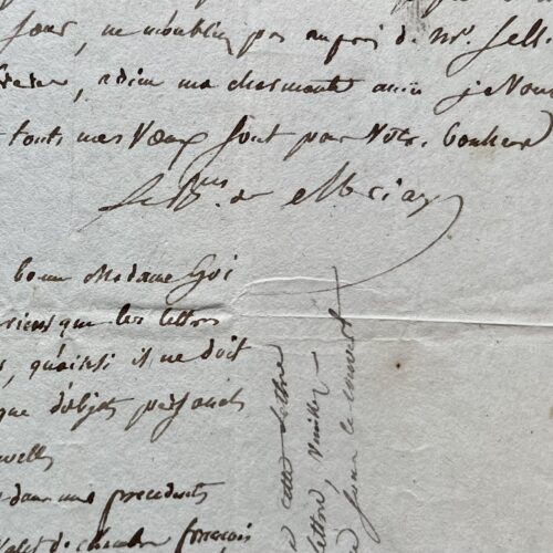 Lettre du général Mériage durant la Campagne de Russie