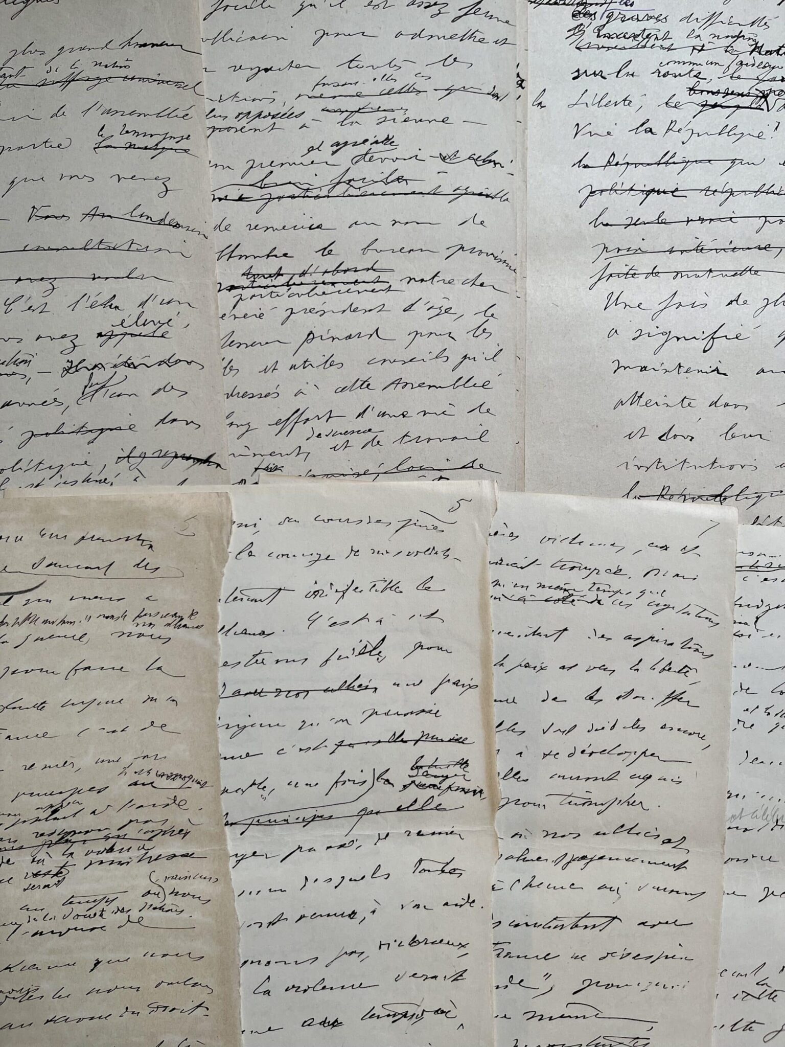 Précieux manuscrit du discours de Paul Painlevé prononcé à la Chambre, le 5 juin 1924, après la victoire de la Gauche