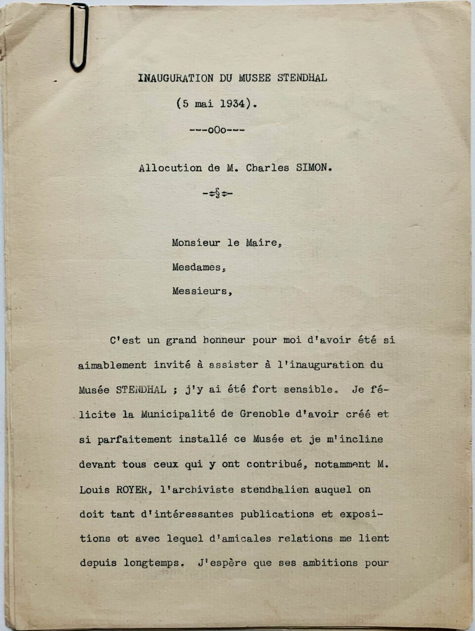 Important dossier sur Stendhal provenant des archives du stendhalien Charles Simon – vue 3 Important dossier sur Stendhal provenant des archives du stendhalien Charles Simon – vue 3