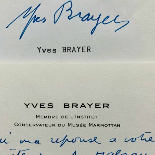 Yves Brayer flatté du jugement de Malraux sur ses toiles de la période romaine