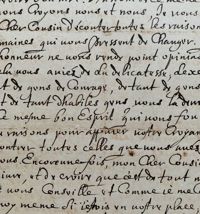 Rare lettre entièrement autographe de Roger de Bussy-Rabutin
