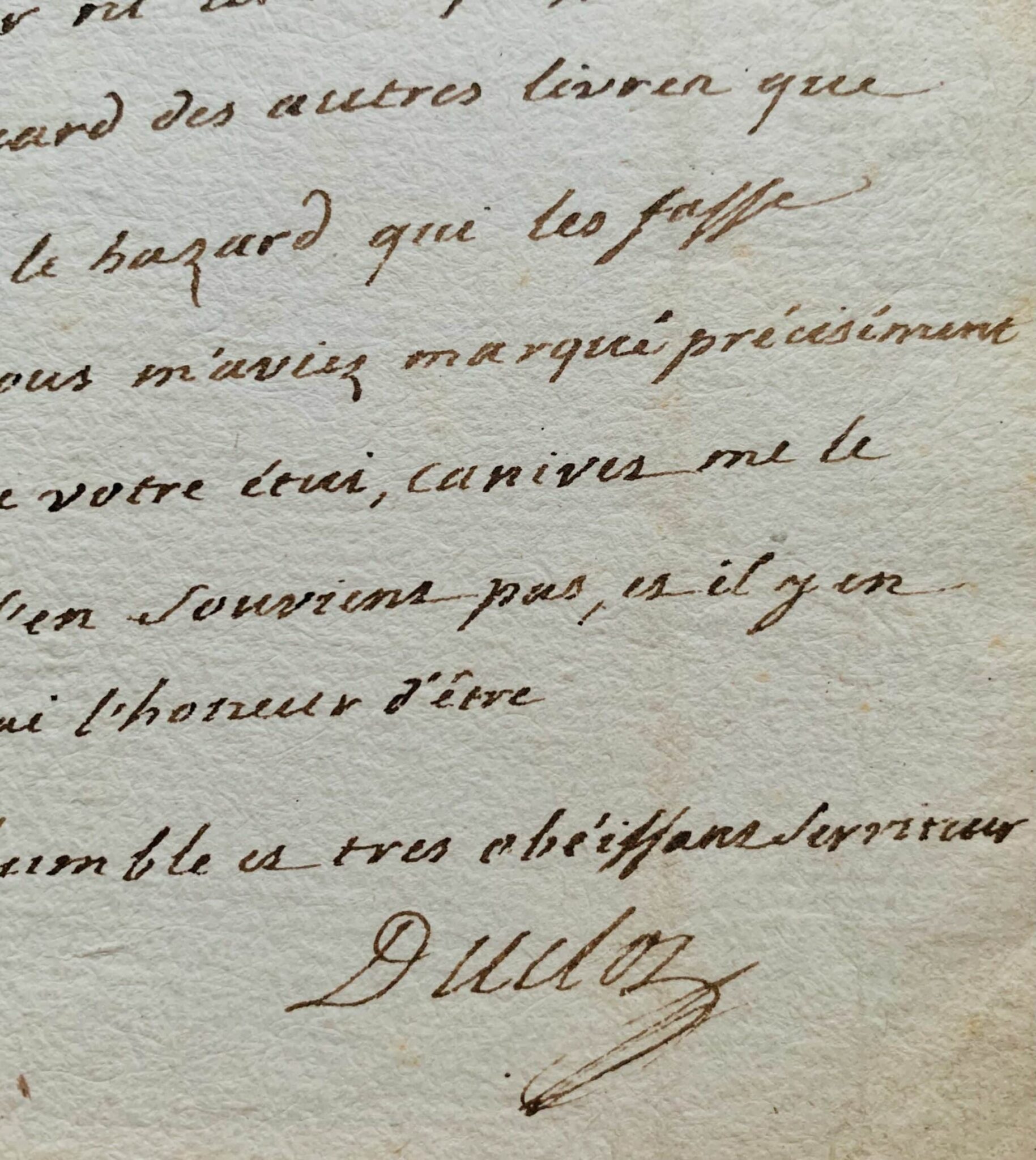 Lettre de l’académicien Charles Pinot Duclos