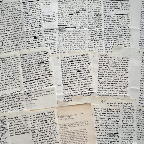 Long manuscrit d'Edouard Herriot sur Paul Reynaud : "La Politique et L'intelligence"